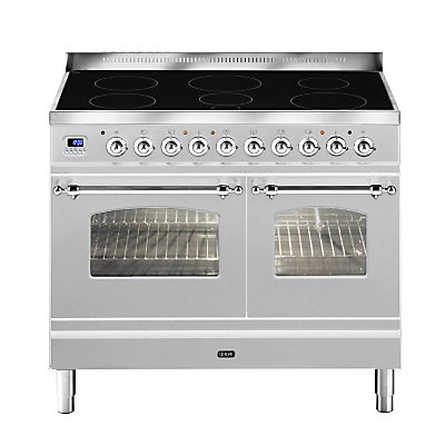 ILVE Milano PDNI100E3 Dual Fuel Induction Range Cooker Stainless Steel